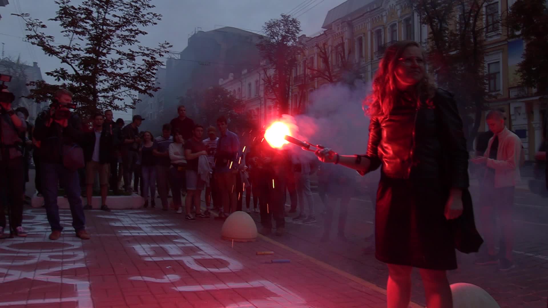 Anniversary of the attack on Ukrainian anti-corruption campaigner Kateryna Handziuk in Kiev