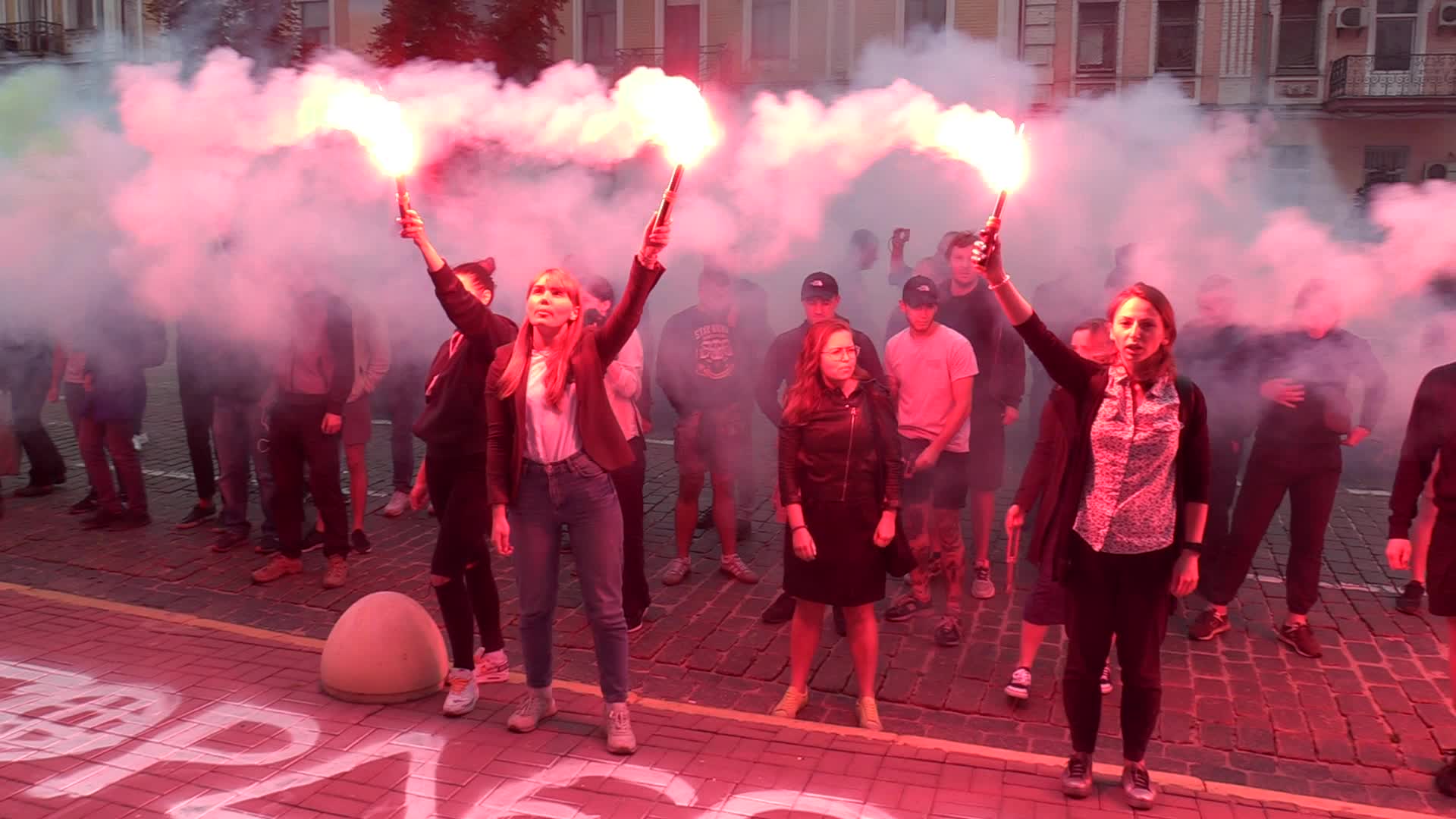 Anniversary of the attack on Ukrainian anti-corruption campaigner Kateryna Handziuk in Kiev