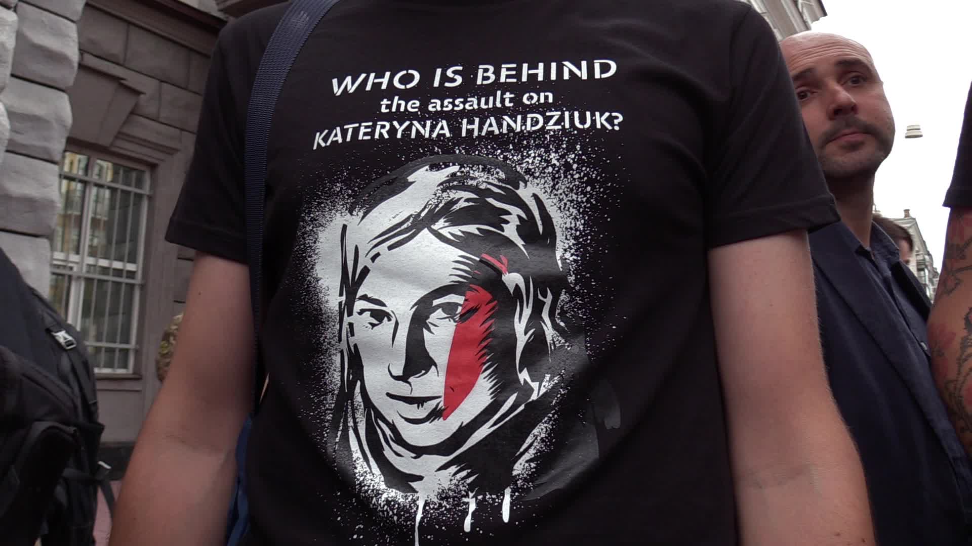 Anniversary of the attack on Ukrainian anti-corruption campaigner Kateryna Handziuk in Kiev