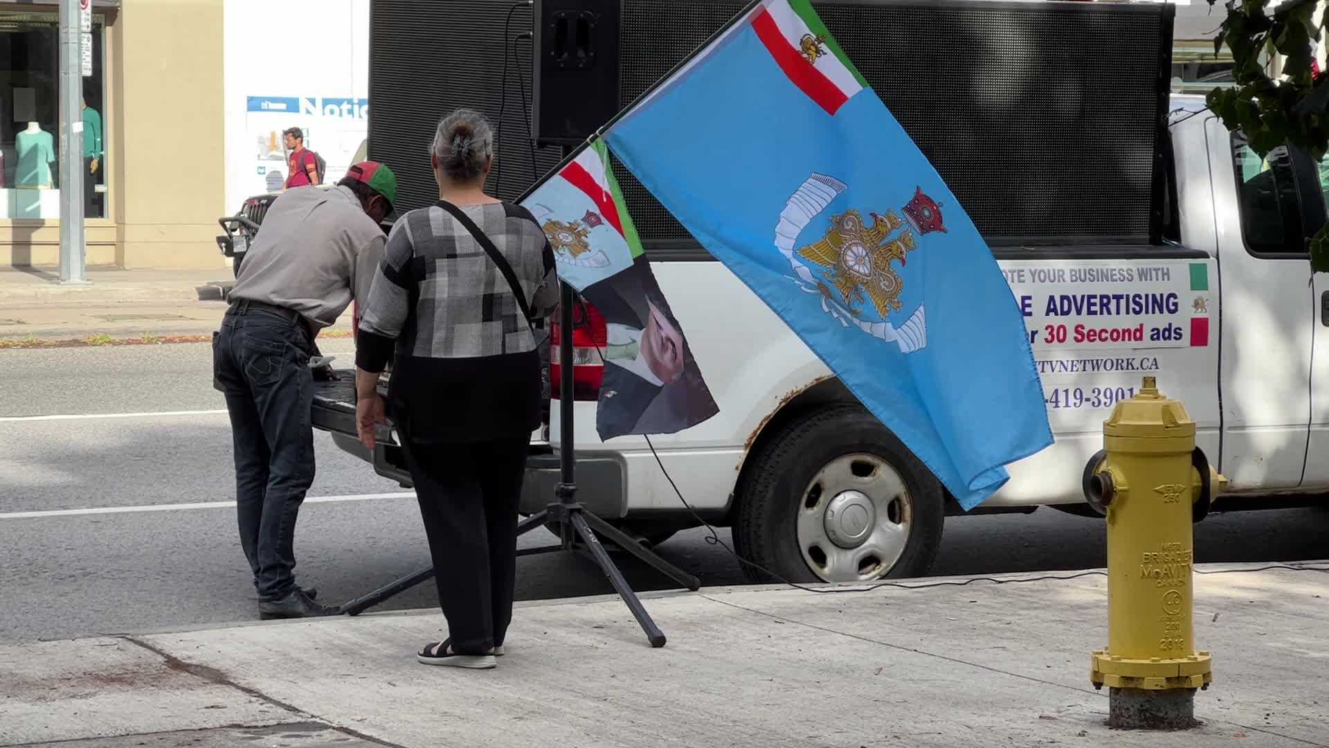 Iranian-Canadians protest against the Iranian Islamic regime