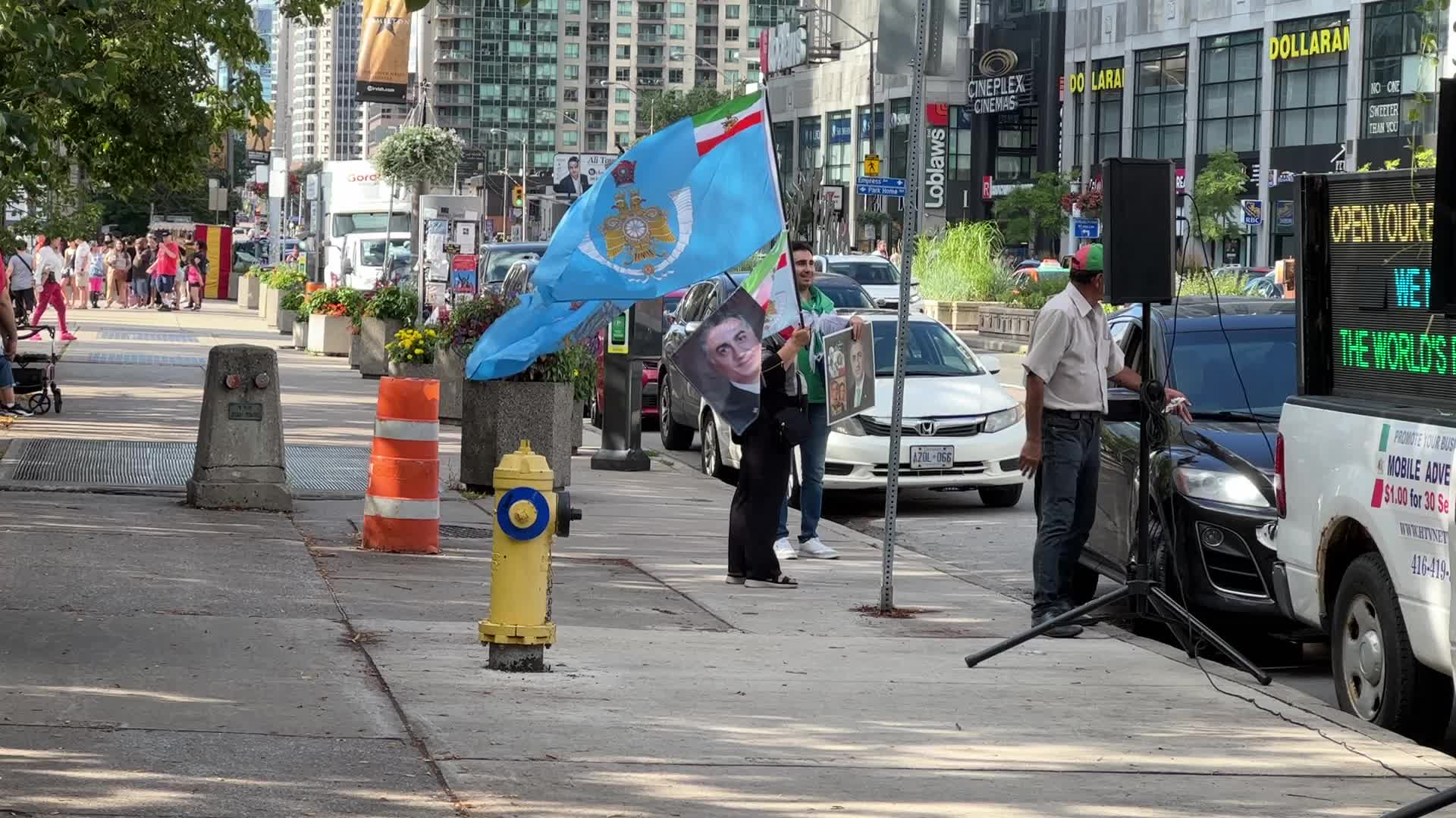 Iranian-Canadians protest against the Iranian Islamic regime