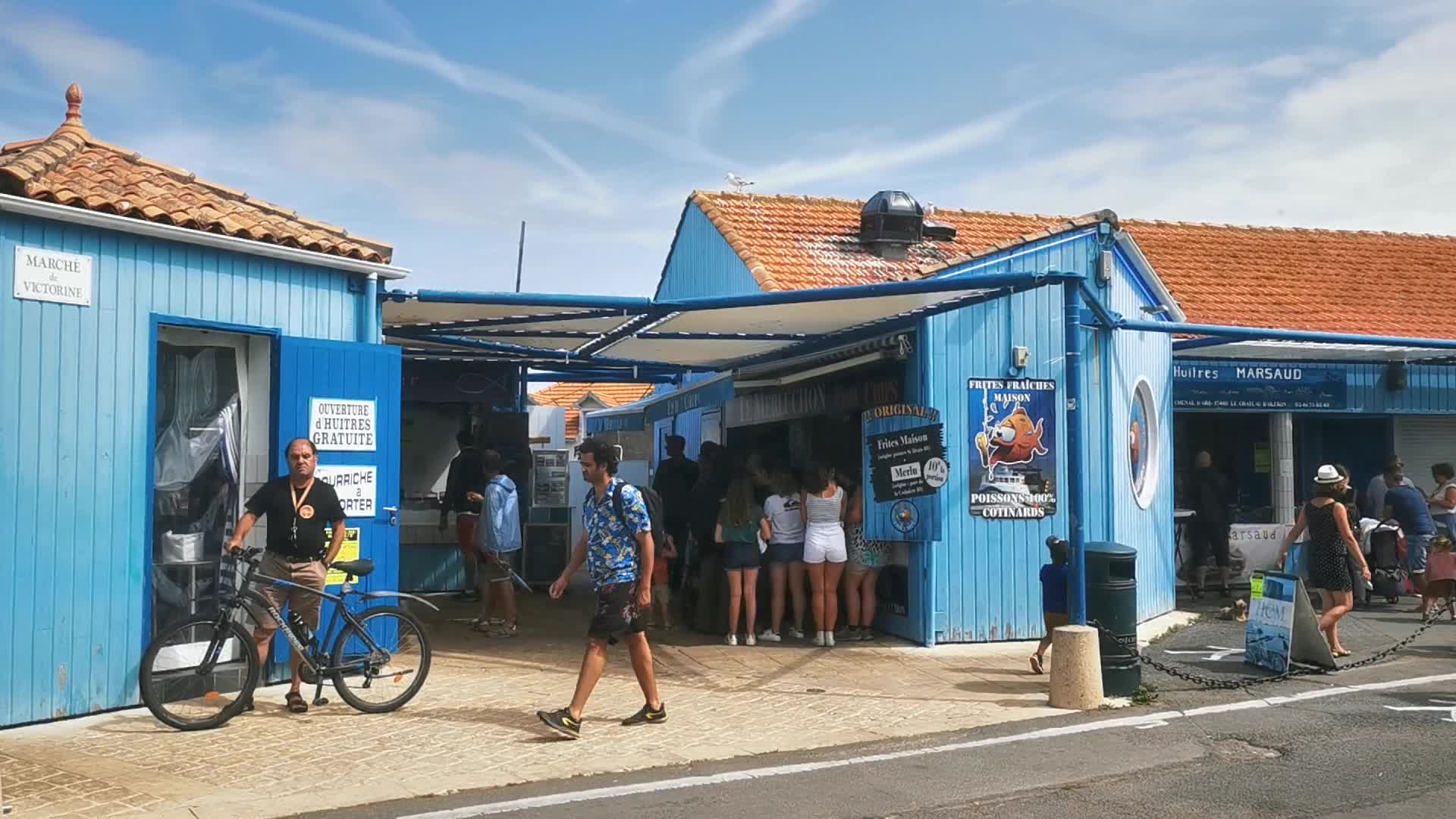 Daily life in the touristic island of Oleron in France