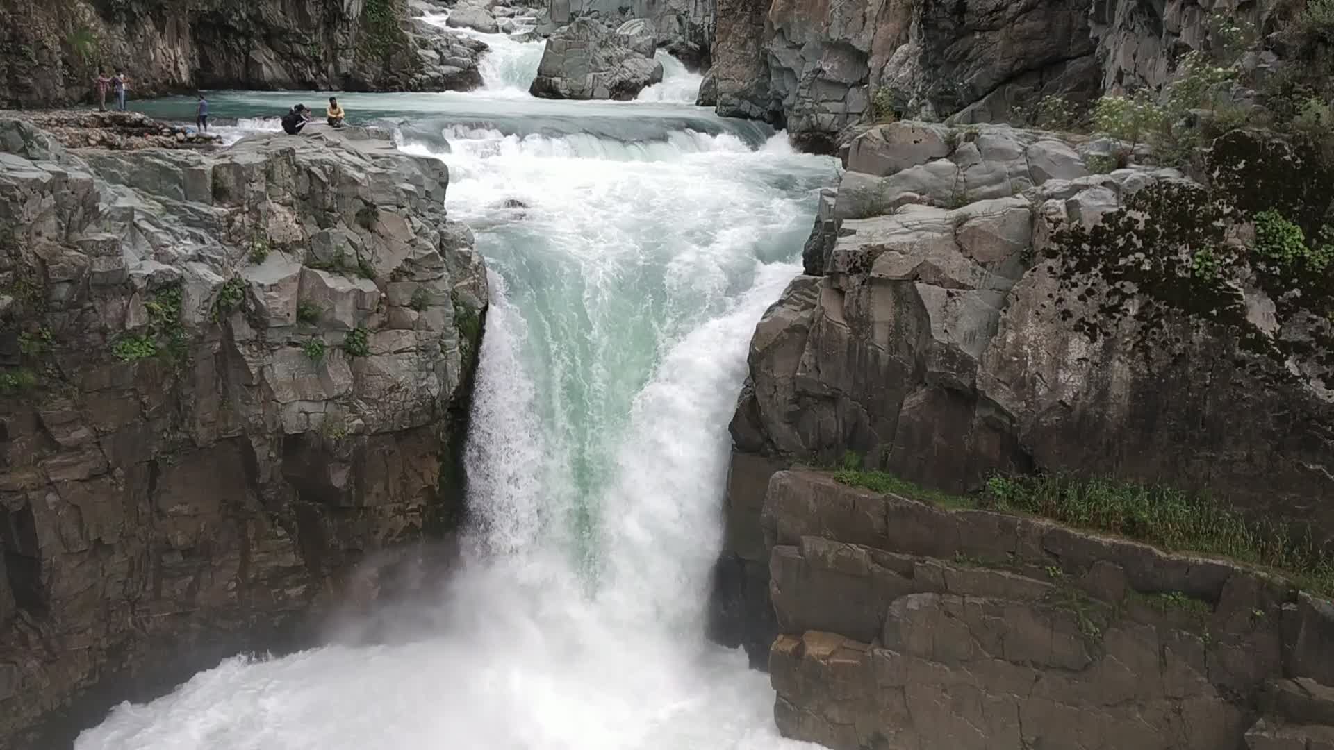 Aharbal waterfall in Kashmir