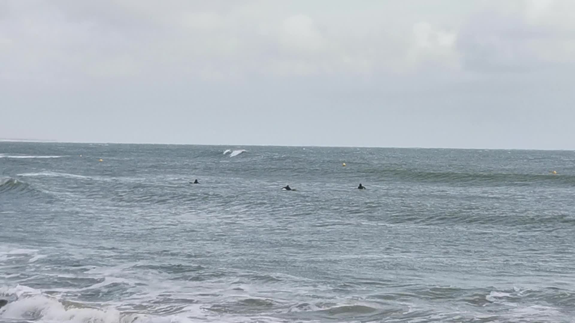 Forbidden beaches due to the strong tides tide in France