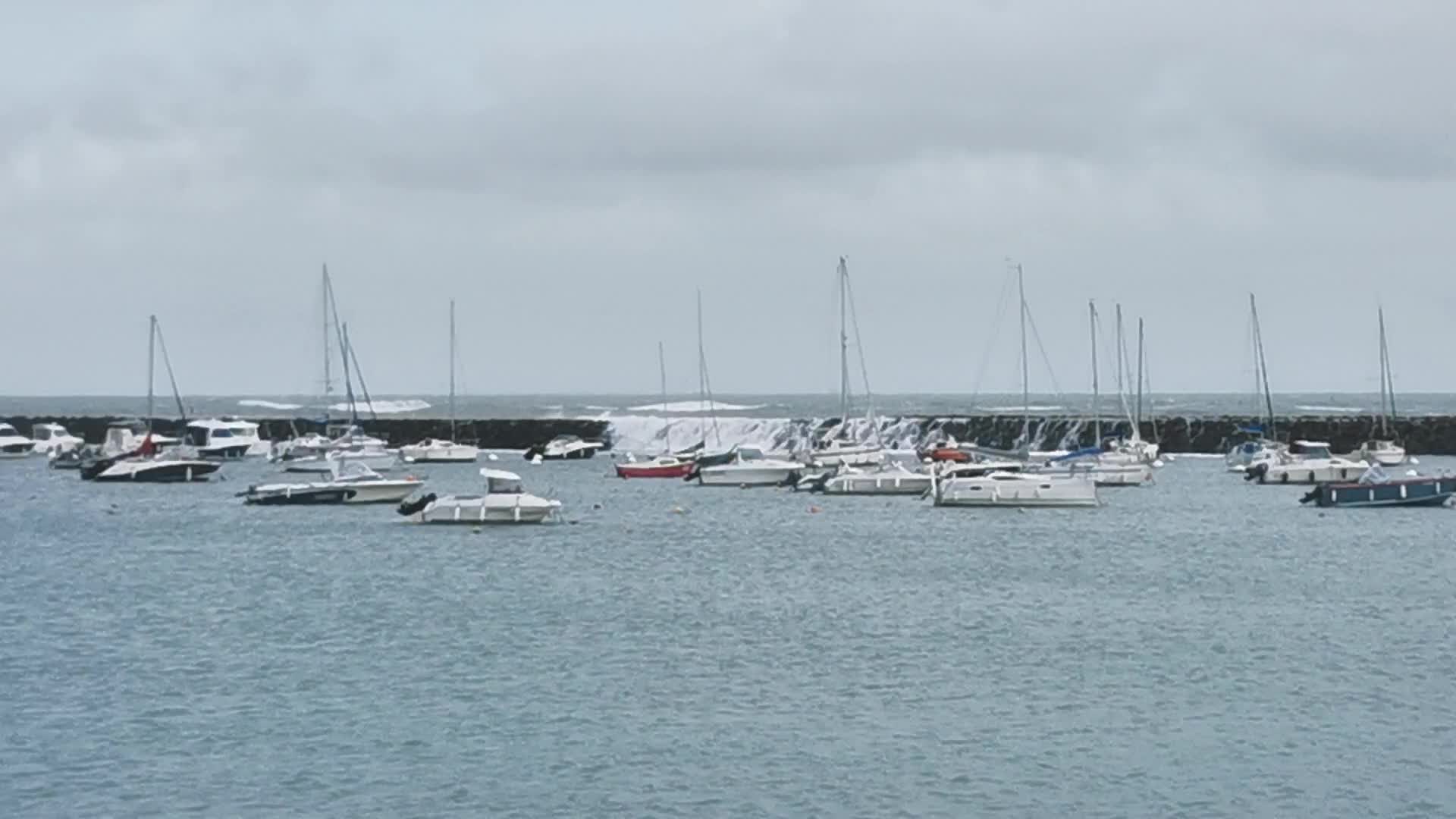 Forbidden beaches due to the strong tides tide in France
