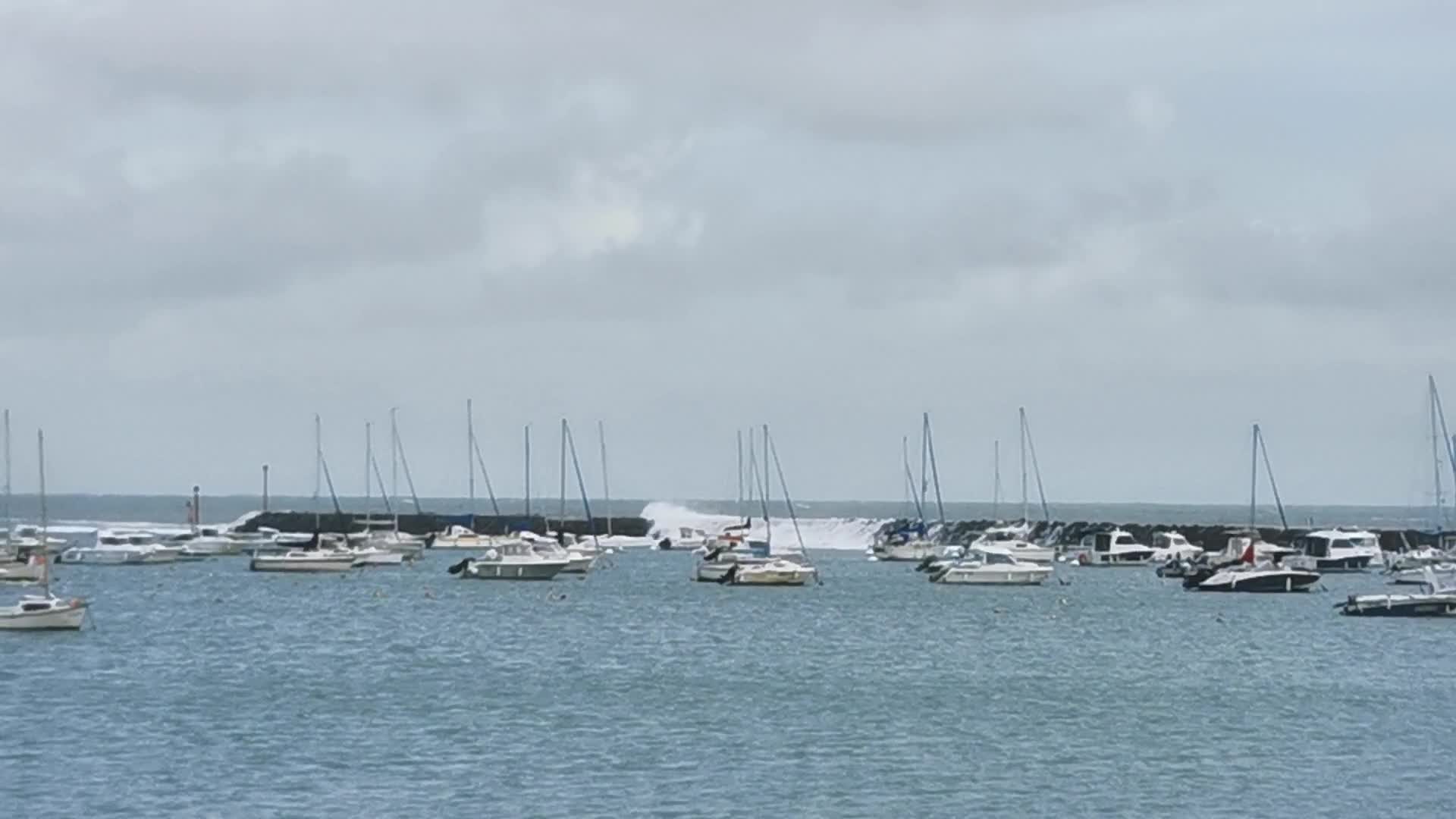 Forbidden beaches due to the strong tides tide in France