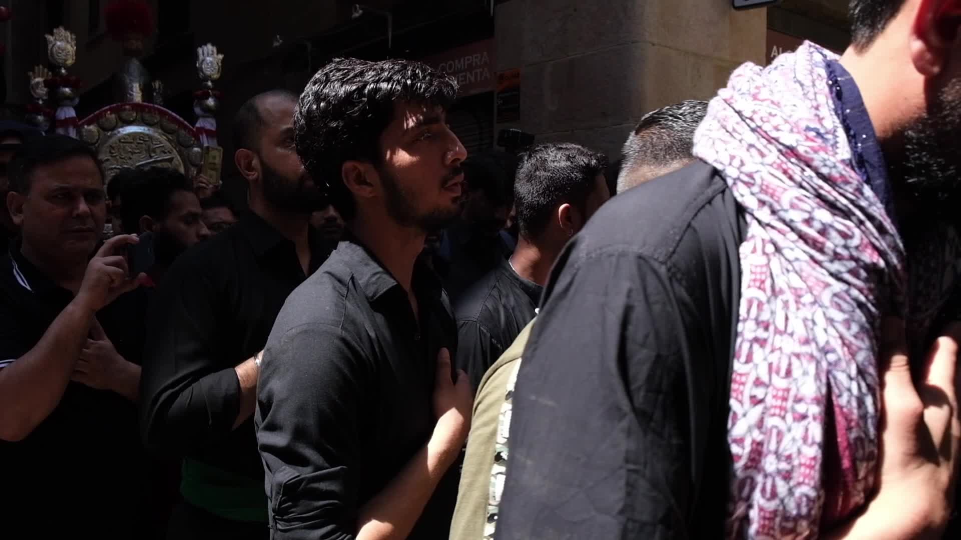 Shiite Ashura celebration in Barcelona. 