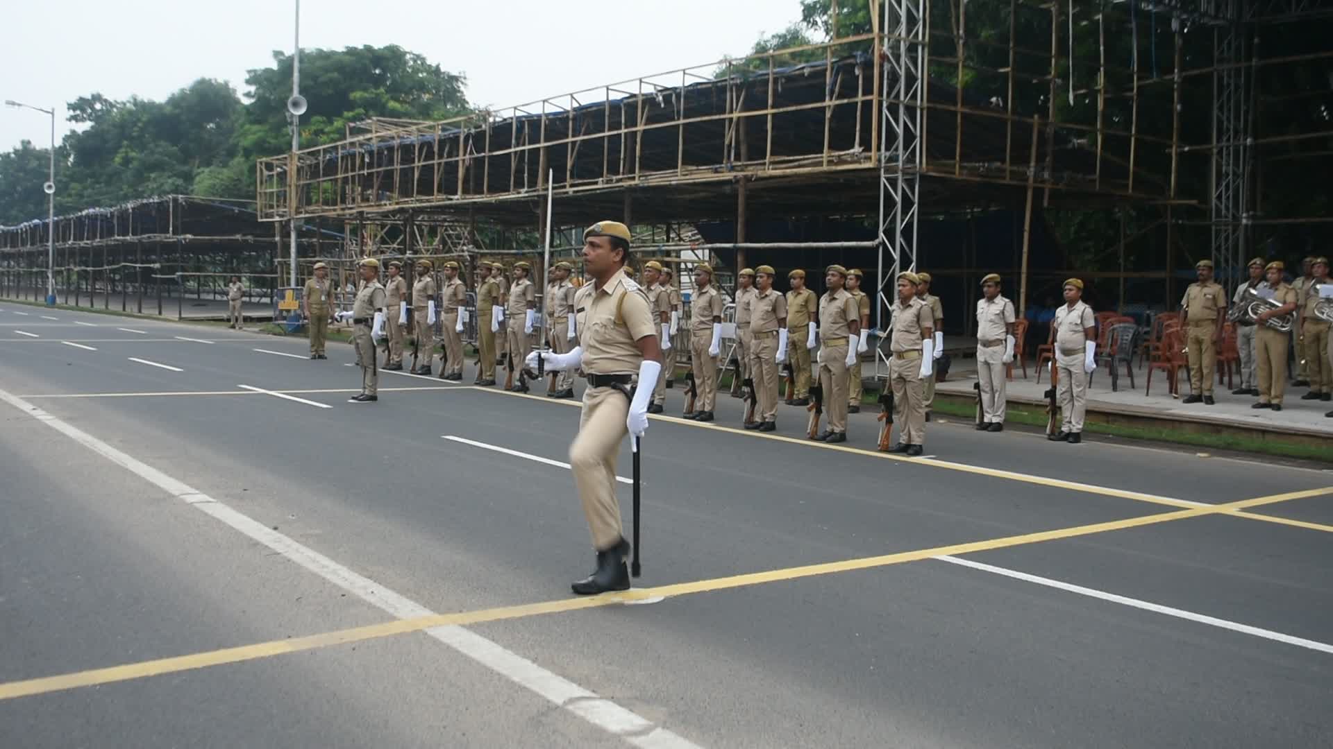Preparation for celebration of 77th Indian Independence day.