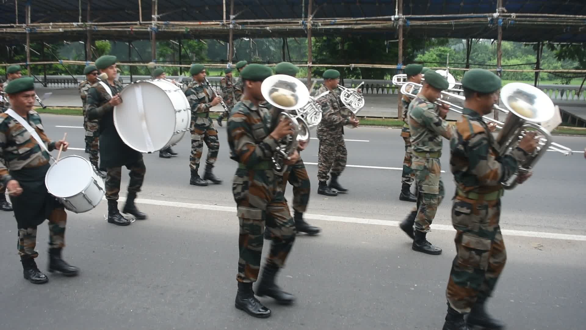 Preparation for celebration of 77th Indian Independence day.