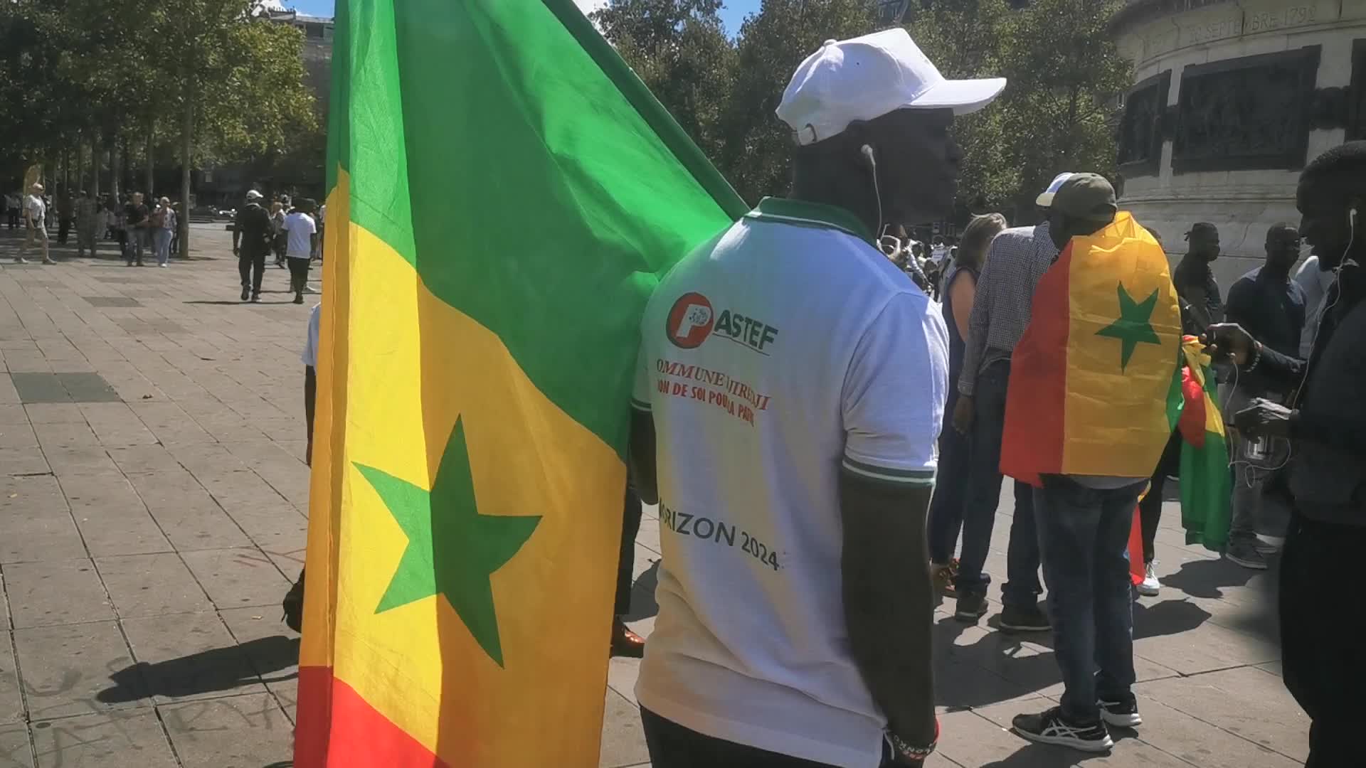Rally in support of the senegalese opposition leader Ousmane Sonko in Paris