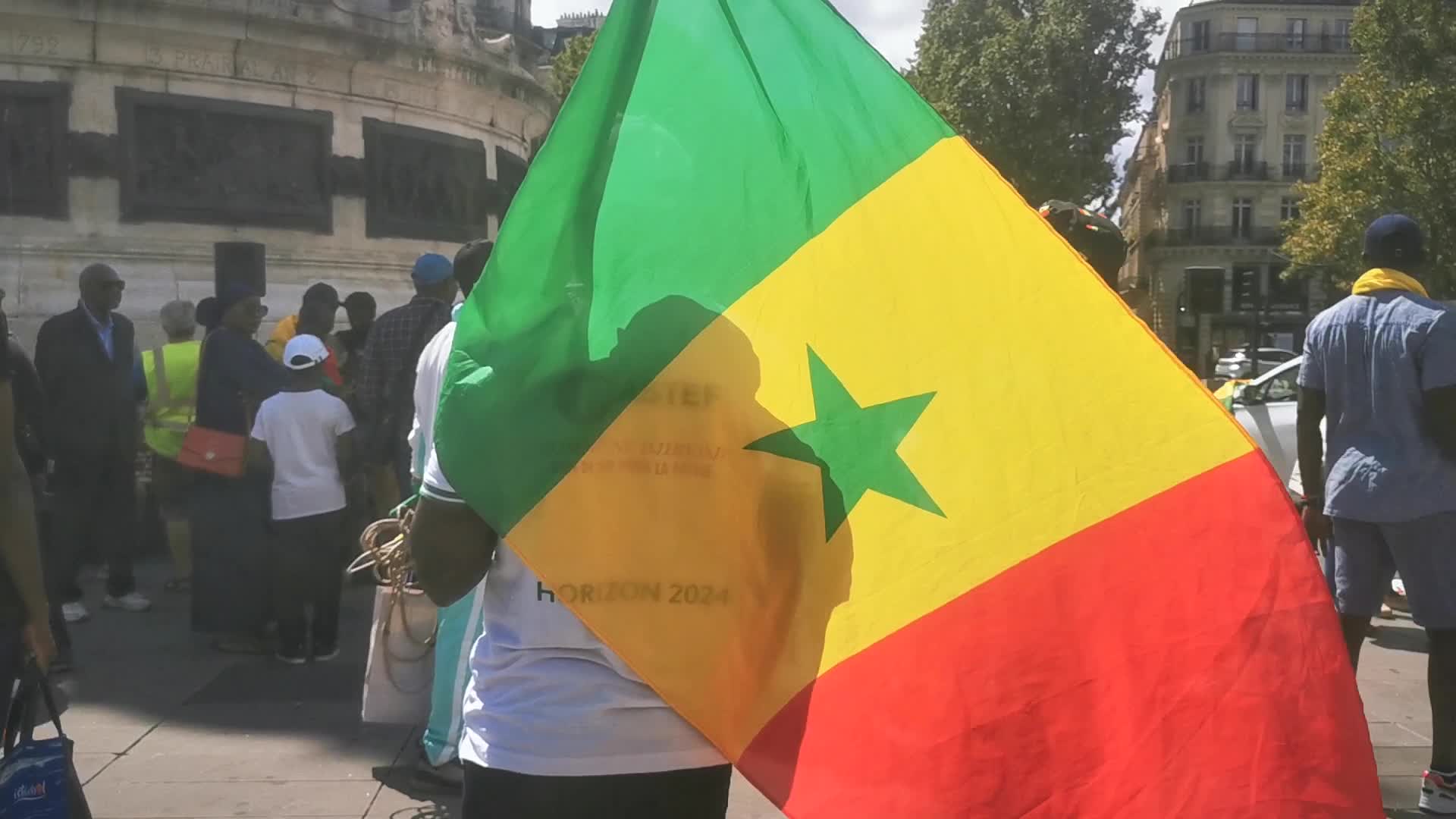 Rally in support of the senegalese opposition leader Ousmane Sonko in Paris