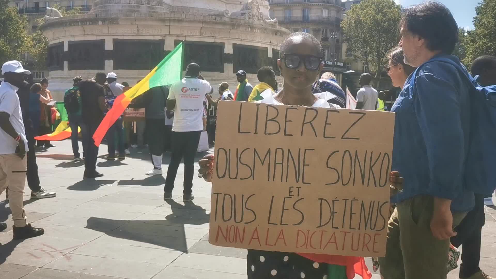 Rally in support of the senegalese opposition leader Ousmane Sonko in Paris