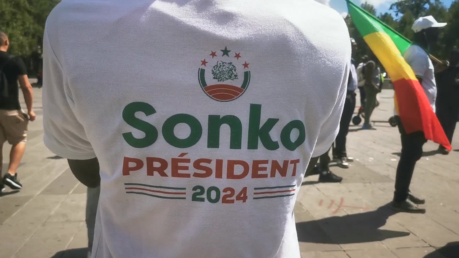 Rally in support of the senegalese opposition leader Ousmane Sonko in Paris