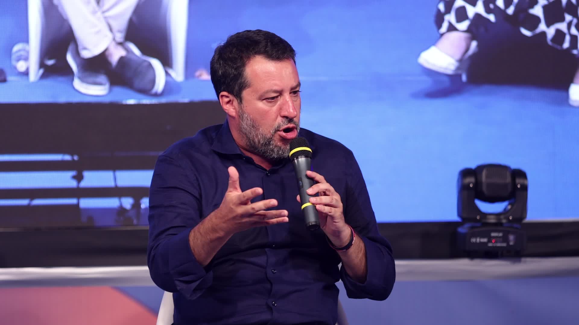 Matteo Salvini attends Festa Della Lega Romagna in Cervia