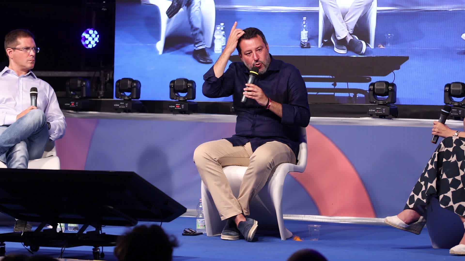 Matteo Salvini attends Festa Della Lega Romagna in Cervia