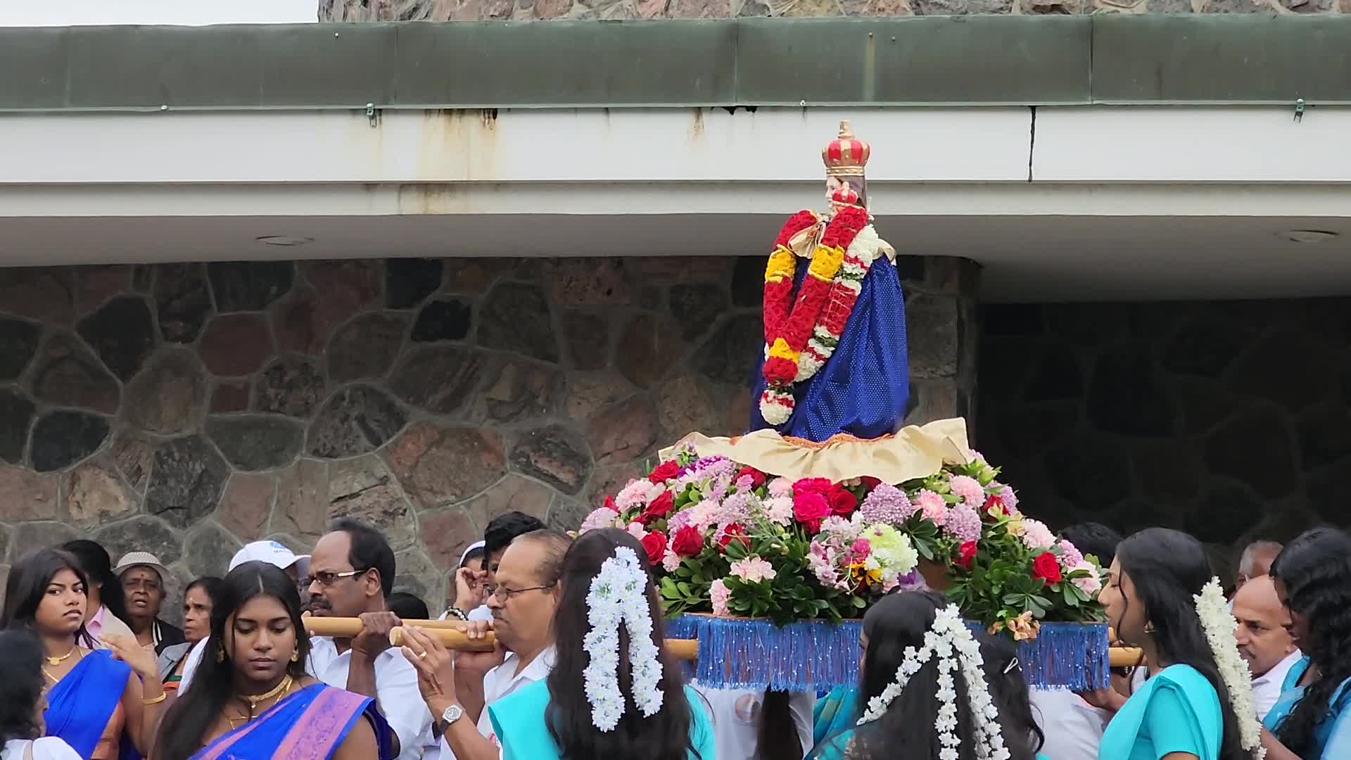 Tamil Catholics take part in the Feast of our Lady of Madhu