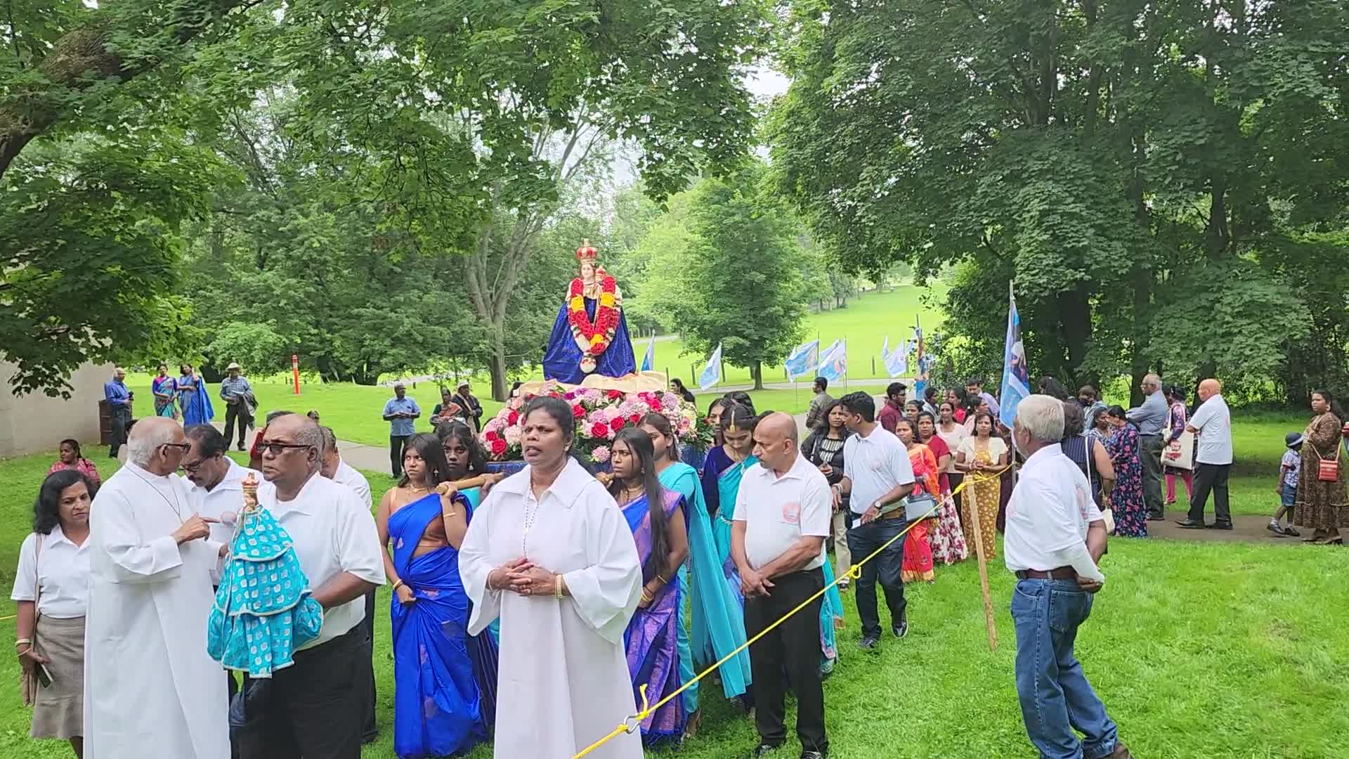 Tamil Catholics take part in the Feast of our Lady of Madhu