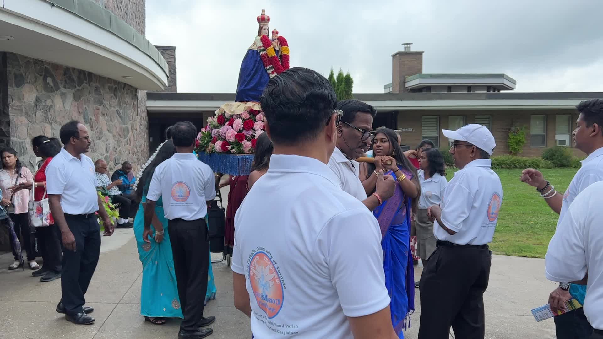 Tamil Catholics take part in the Feast of our Lady of Madhu