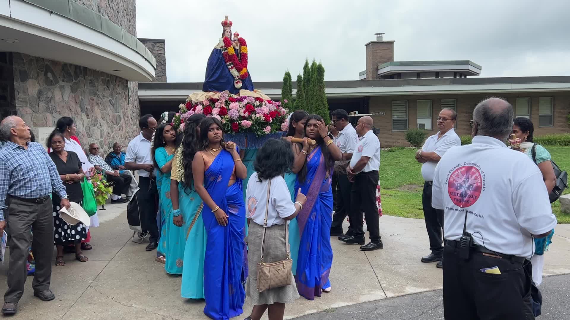 Tamil Catholics take part in the Feast of our Lady of Madhu