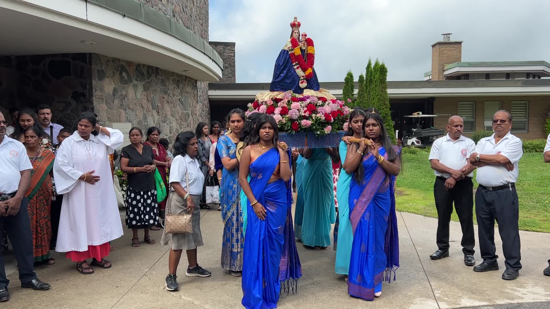 Tamil Catholics take part in the Feast of our Lady of Madhu