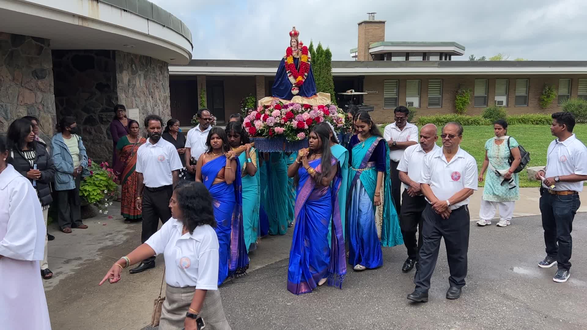 Tamil Catholics take part in the Feast of our Lady of Madhu