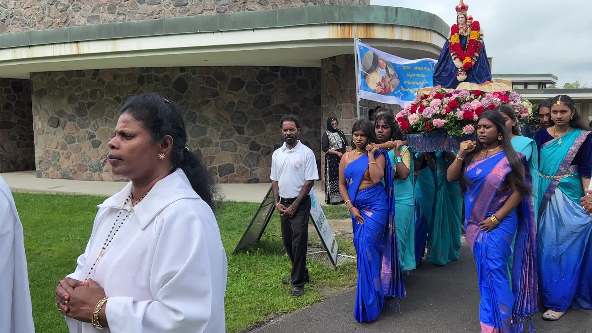 Tamil Catholics take part in the Feast of our Lady of Madhu