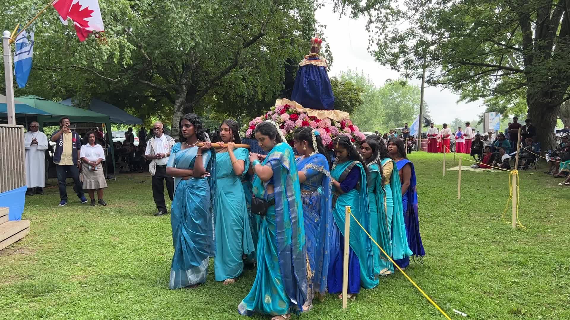 Tamil Catholics take part in the Feast of our Lady of Madhu
