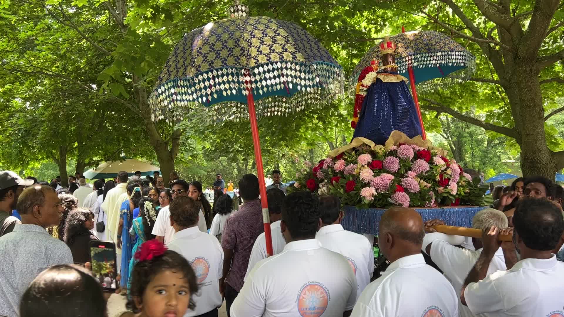 Tamil Catholics take part in the Feast of our Lady of Madhu