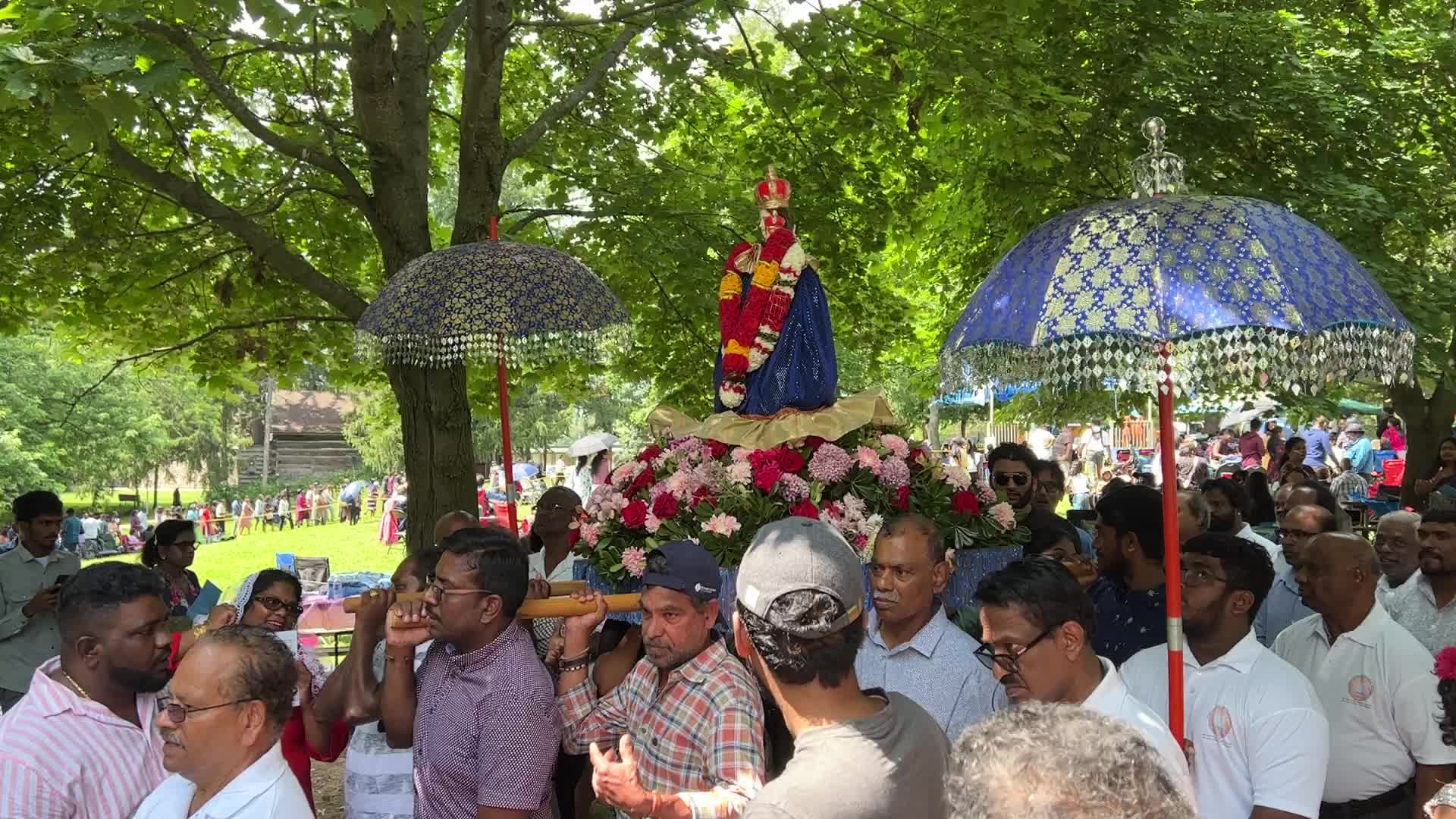 Tamil Catholics take part in the Feast of our Lady of Madhu