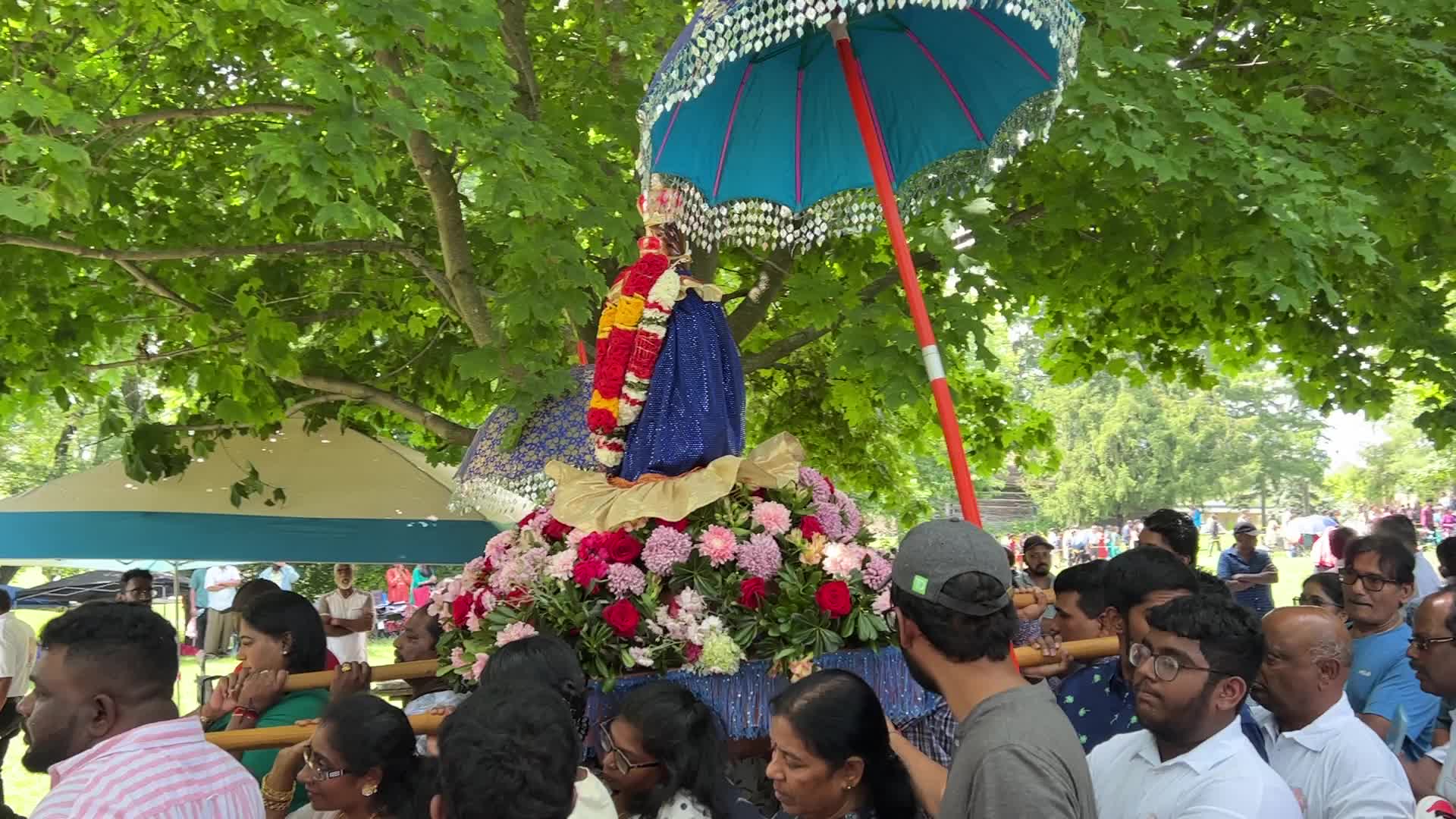 Tamil Catholics take part in the Feast of our Lady of Madhu