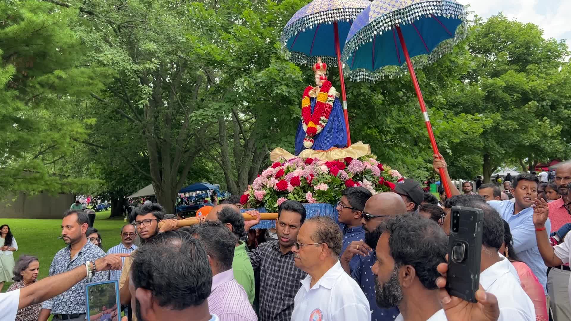 Tamil Catholics take part in the Feast of our Lady of Madhu