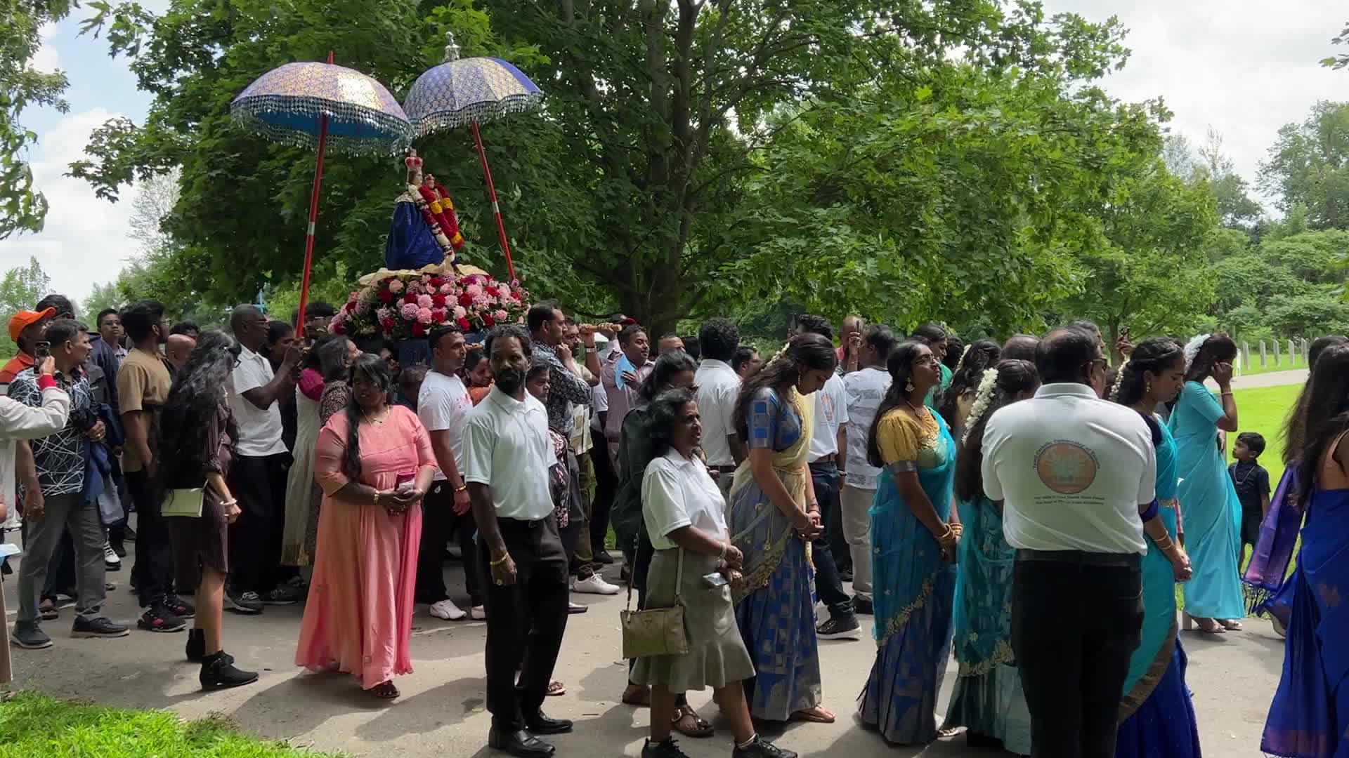 Tamil Catholics take part in the Feast of our Lady of Madhu