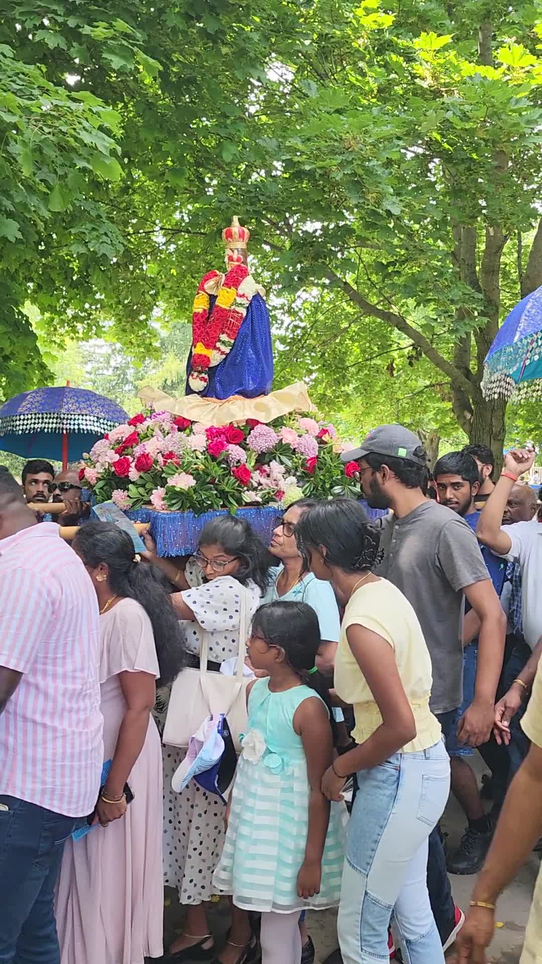 Tamil Catholics take part in the Feast of our Lady of Madhu