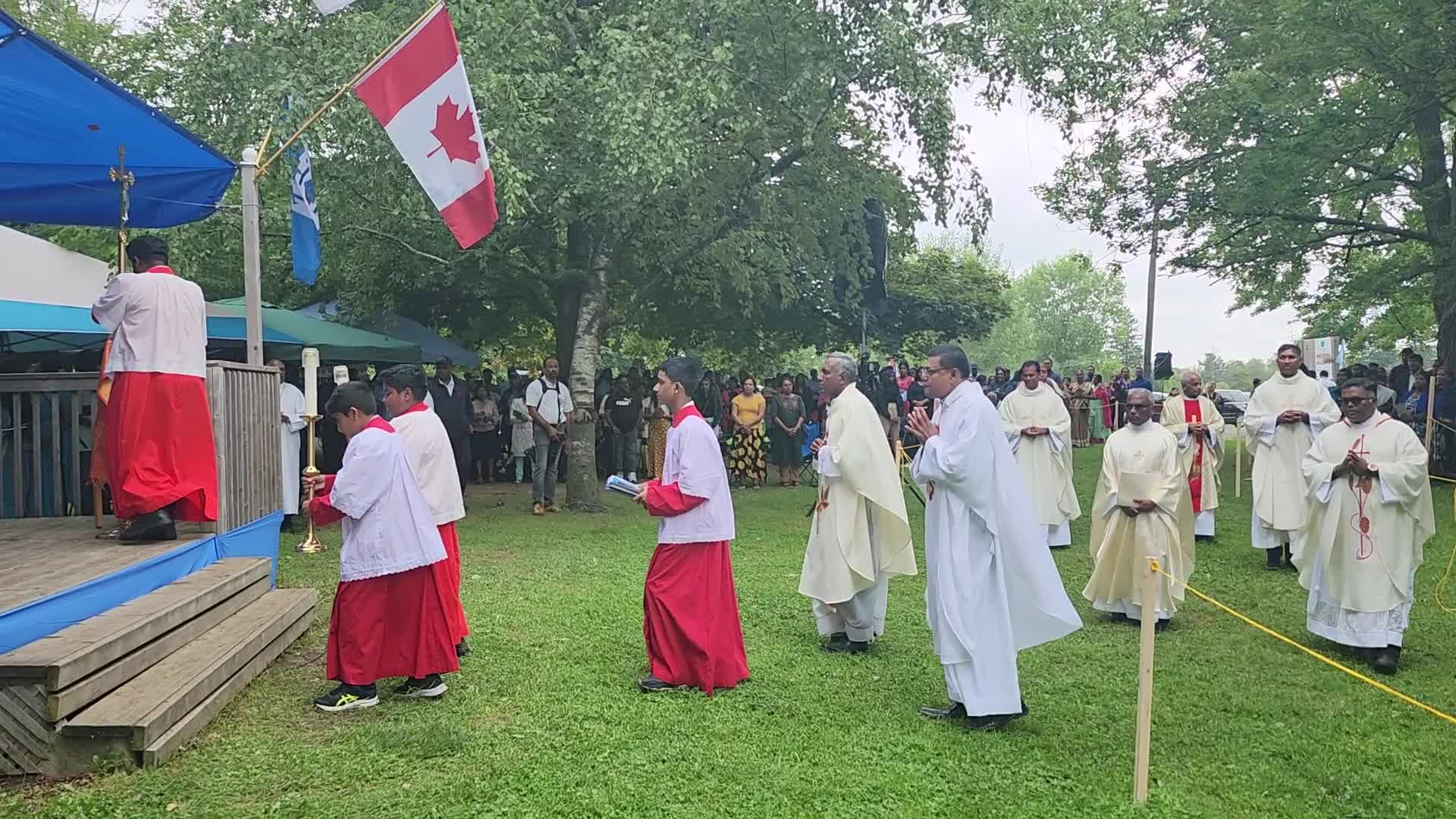 Tamil Catholics take part in the Feast of our Lady of Madhu