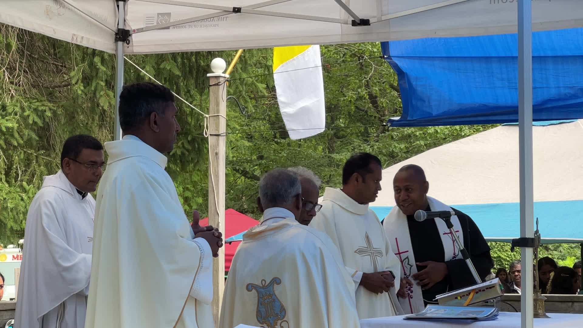 Tamil Catholics take part in the Feast of our Lady of Madhu