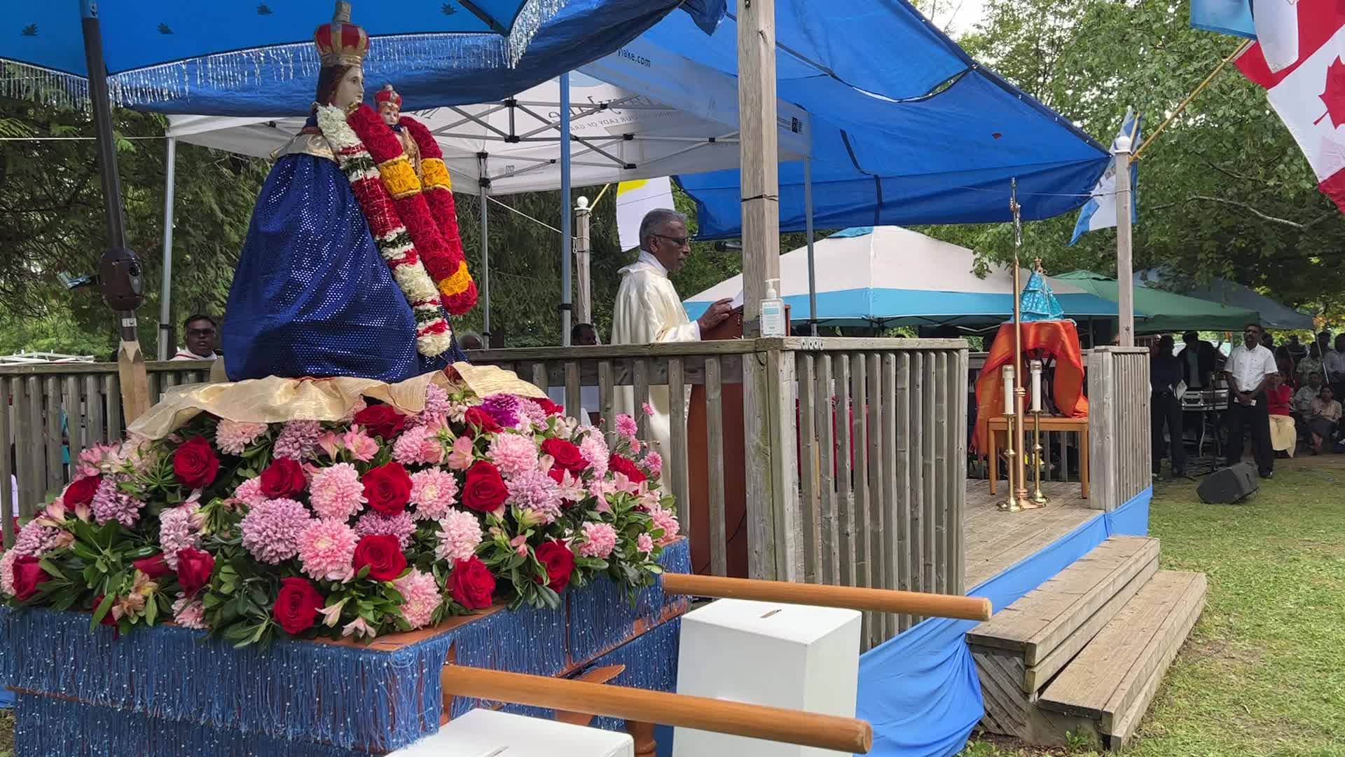 Tamil Catholics take part in the Feast of our Lady of Madhu