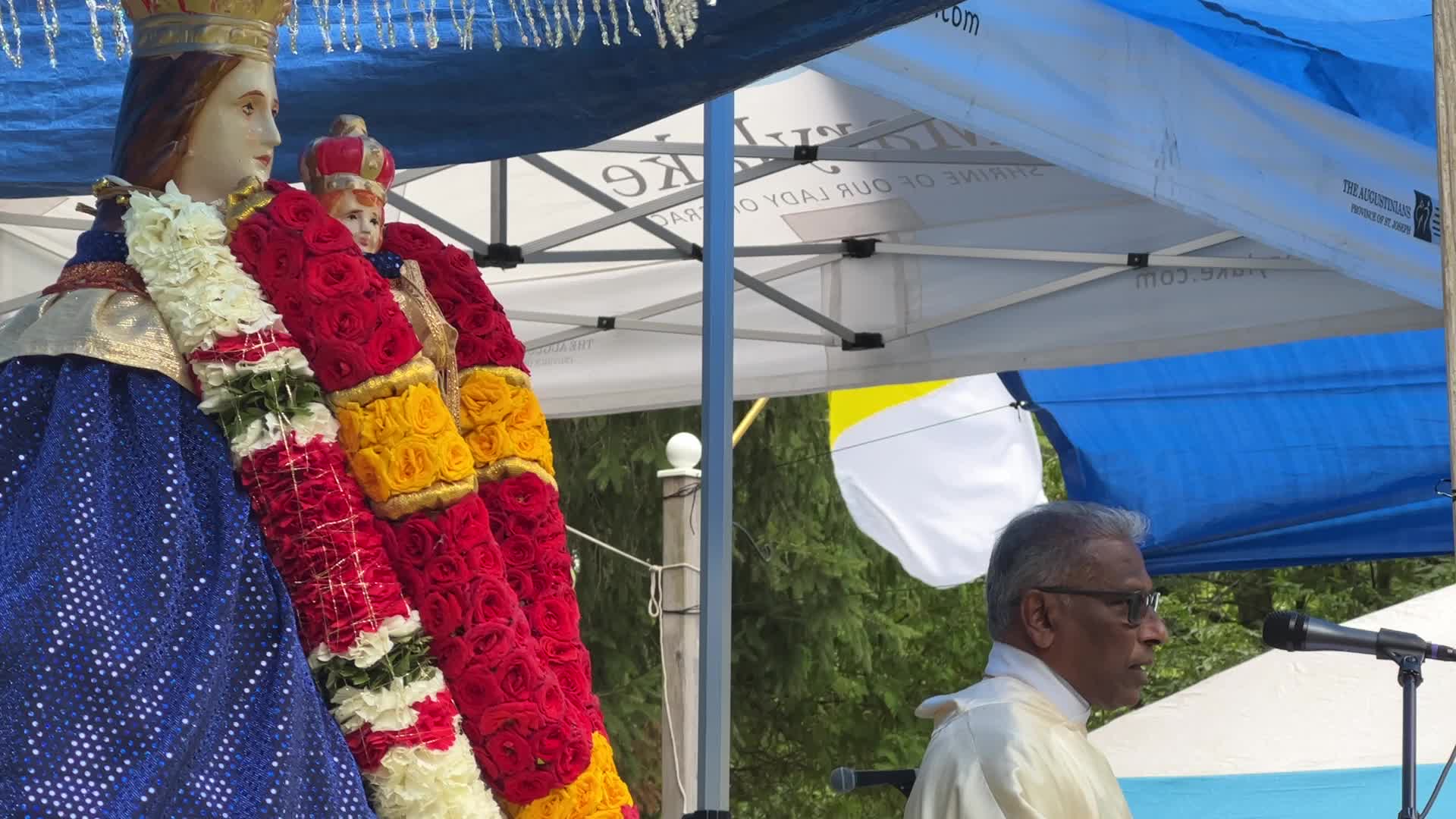 Tamil Catholics take part in the Feast of our Lady of Madhu