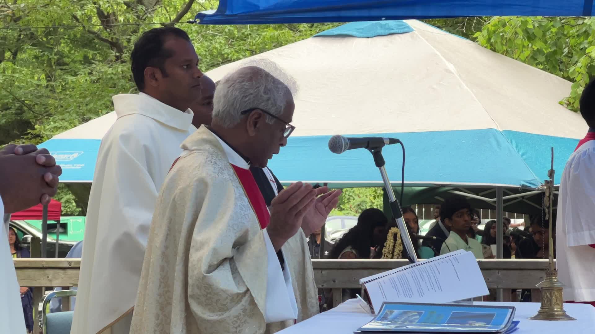 Tamil Catholics take part in the Feast of our Lady of Madhu