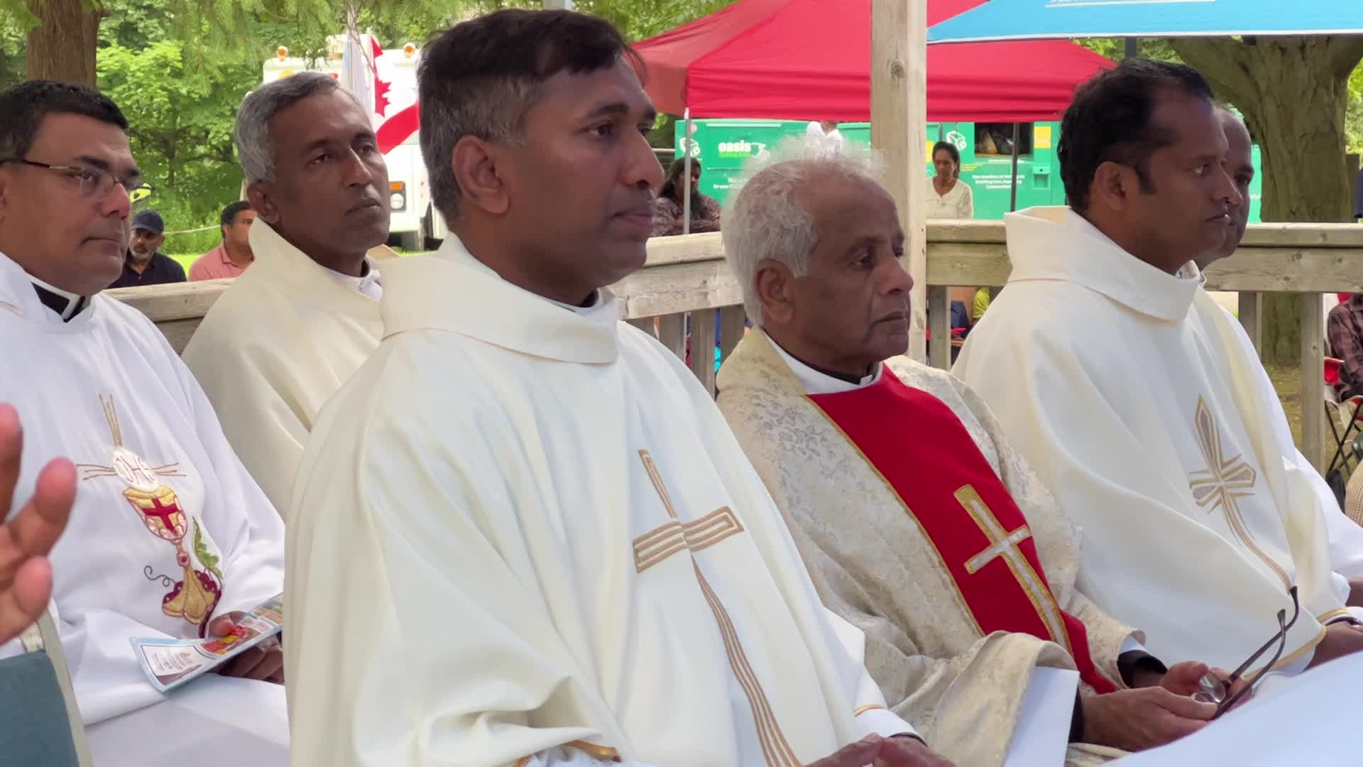 Tamil Catholics take part in the Feast of our Lady of Madhu