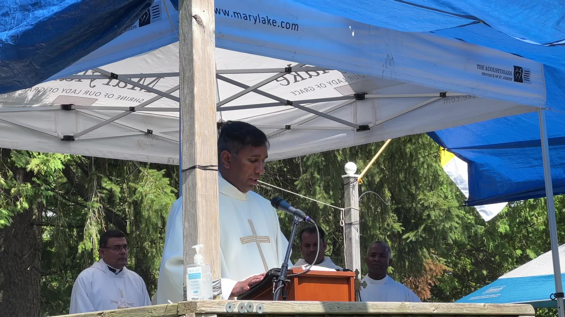 Tamil Catholics take part in the Feast of our Lady of Madhu