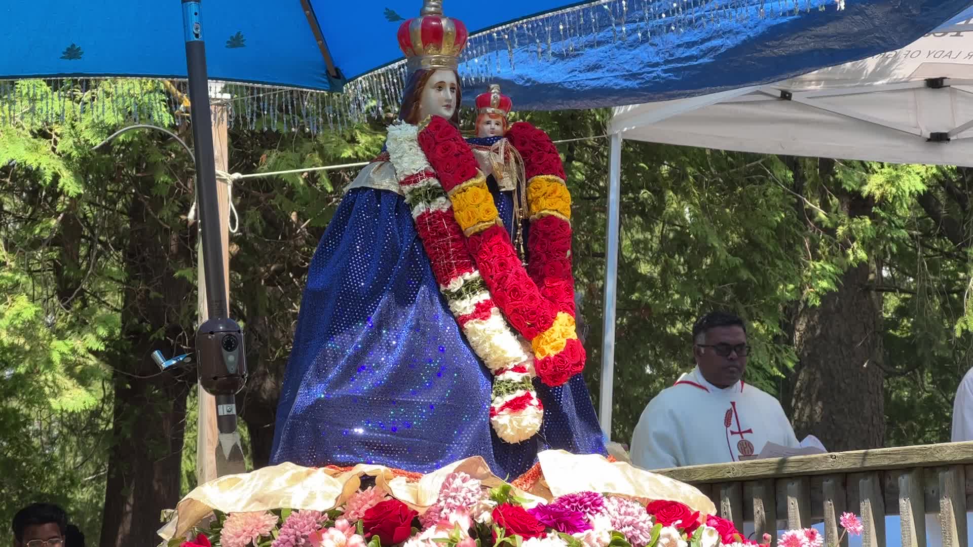 Tamil Catholics take part in the Feast of our Lady of Madhu