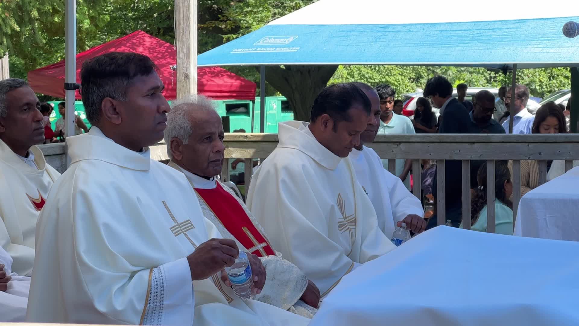 Tamil Catholics take part in the Feast of our Lady of Madhu