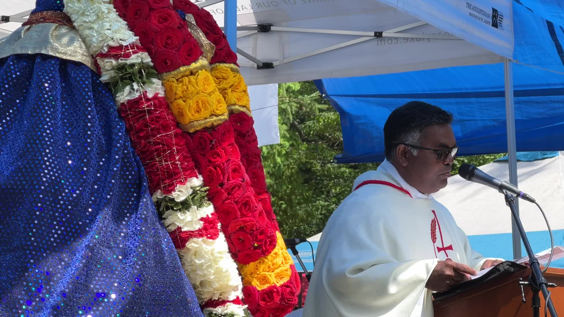 Tamil Catholics take part in the Feast of our Lady of Madhu