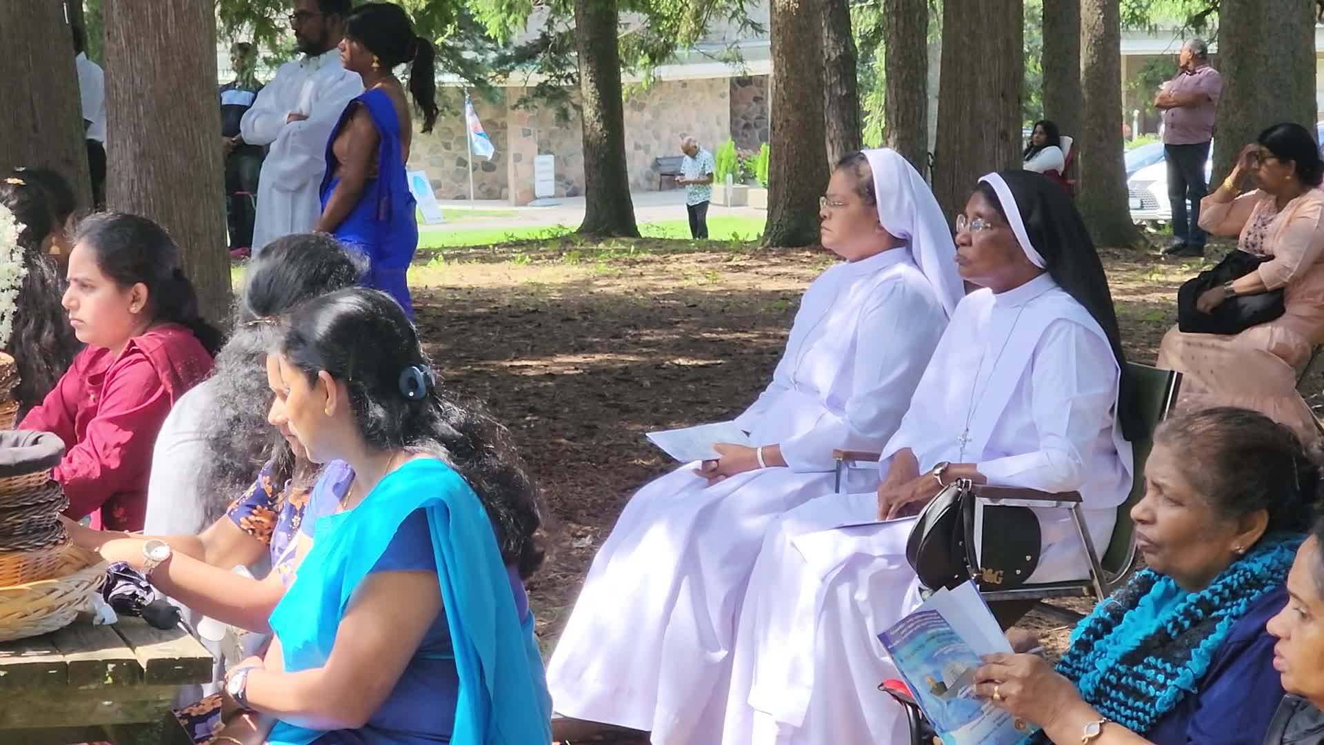 Tamil Catholics take part in the Feast of our Lady of Madhu