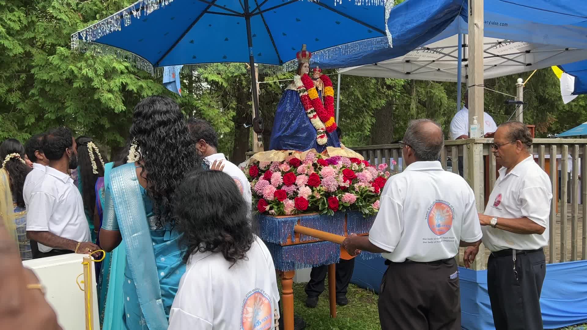 Tamil Catholics take part in the Feast of our Lady of Madhu