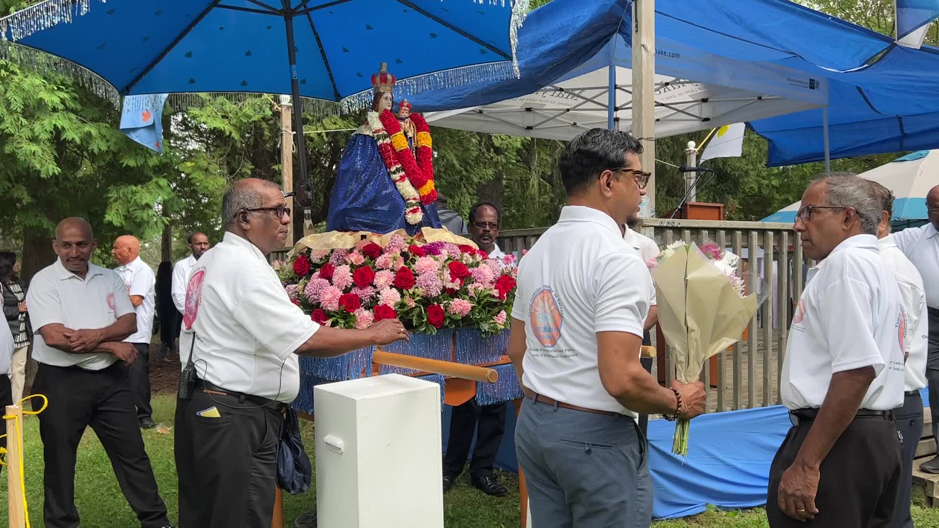 Tamil Catholics take part in the Feast of our Lady of Madhu
