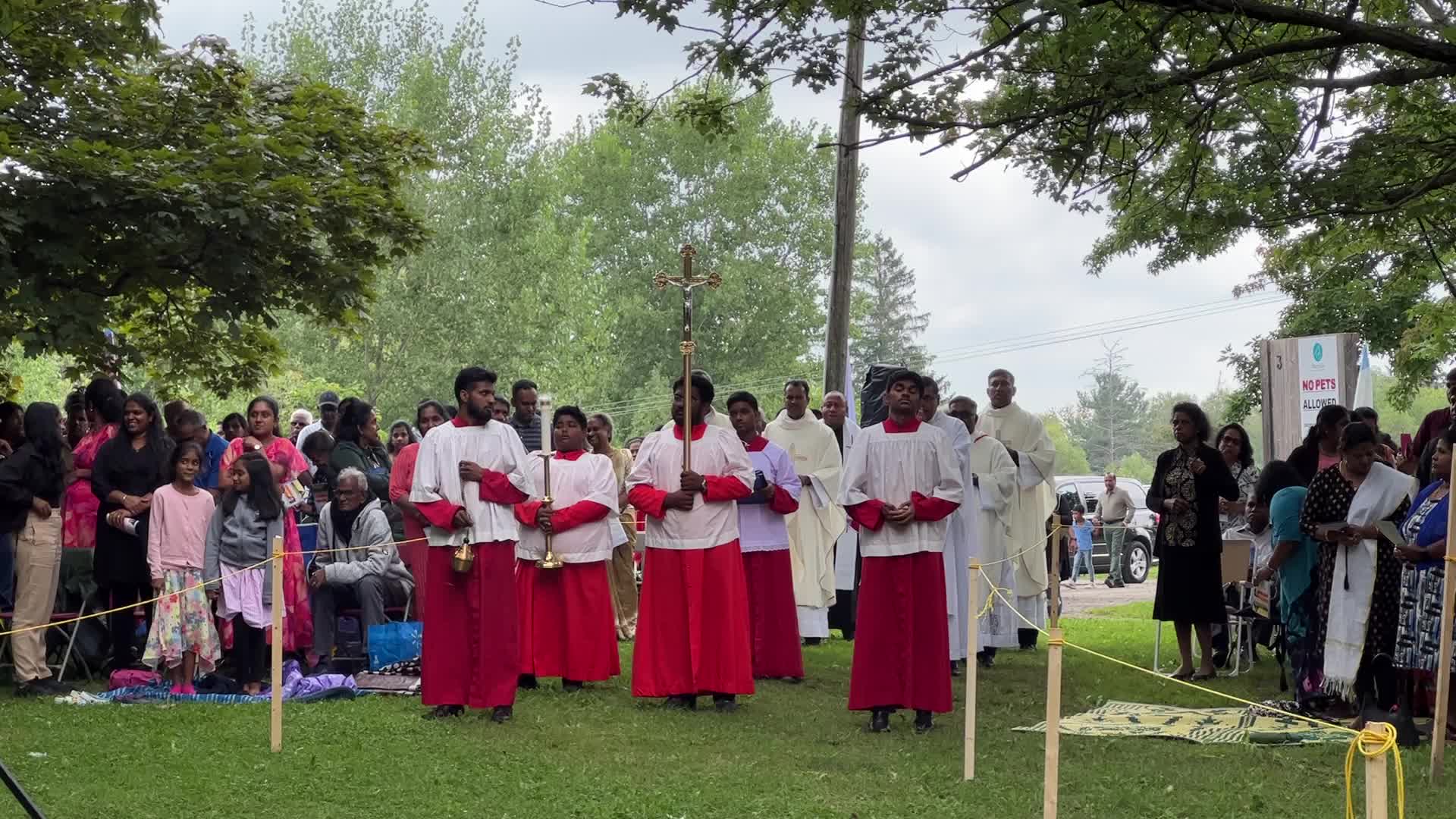 Tamil Catholics take part in the Feast of our Lady of Madhu