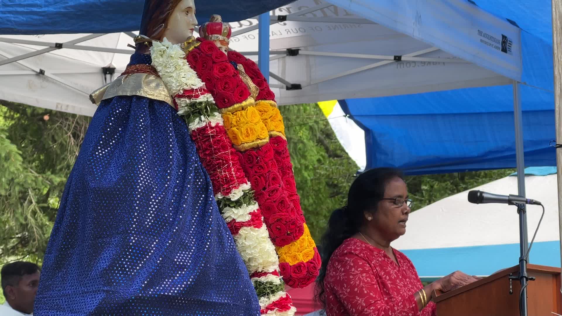 Tamil Catholics take part in the Feast of our Lady of Madhu