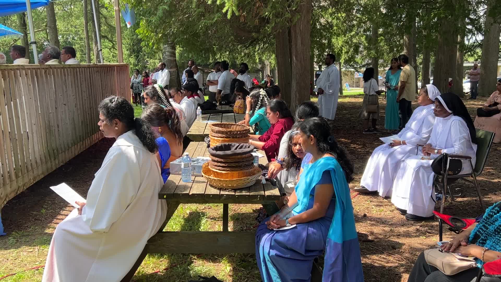 Tamil Catholics take part in the Feast of our Lady of Madhu