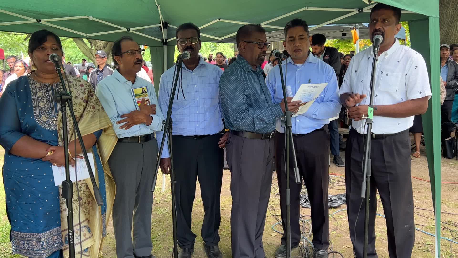 Tamil Catholics take part in the Feast of our Lady of Madhu